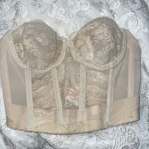 Vintage bustier backless corset 34 B nude beige 34B